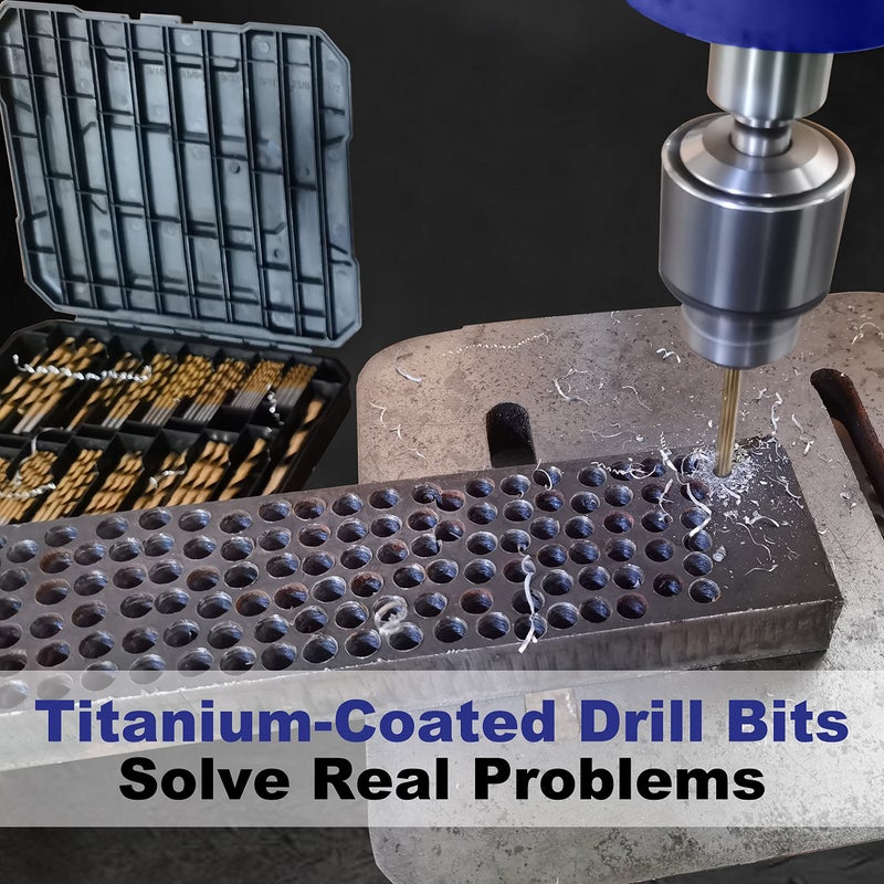 PLATINUMEDGE Metric 99 Pieces Titanium Twist Drill Bit Set, 135Â° Tip High Speed Steel, Size from 1.5mm up to 10mm, Ideal Drilling in Wood/Cast Iron/Aluminum Alloy/Plastic/Fiberglass, with Hard Storage - Image 5